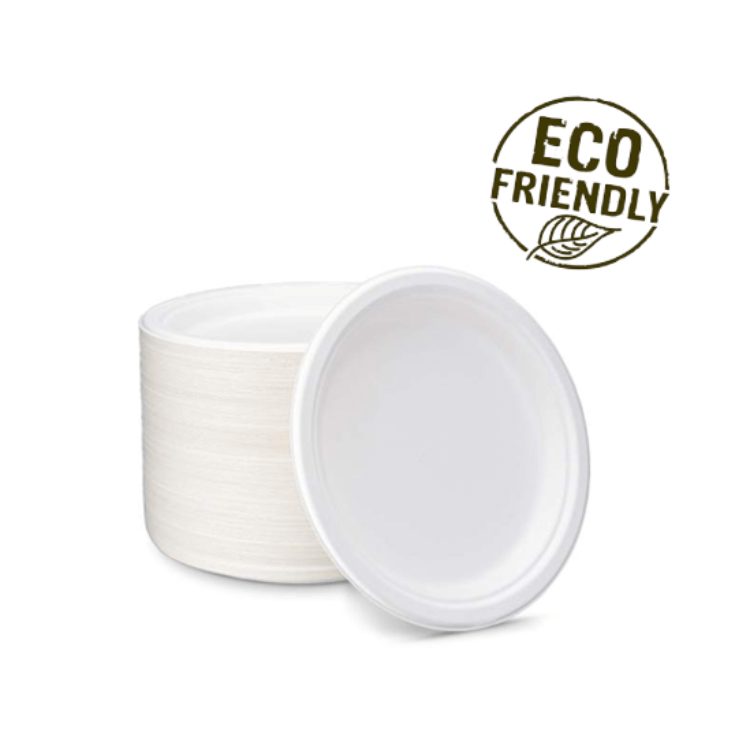 Biodegradable Compostable Natural Tree-Free Sugarcane Bagasse Plates Eco-friendly Disposable Dinner Plates Disposable Platters Wholesale